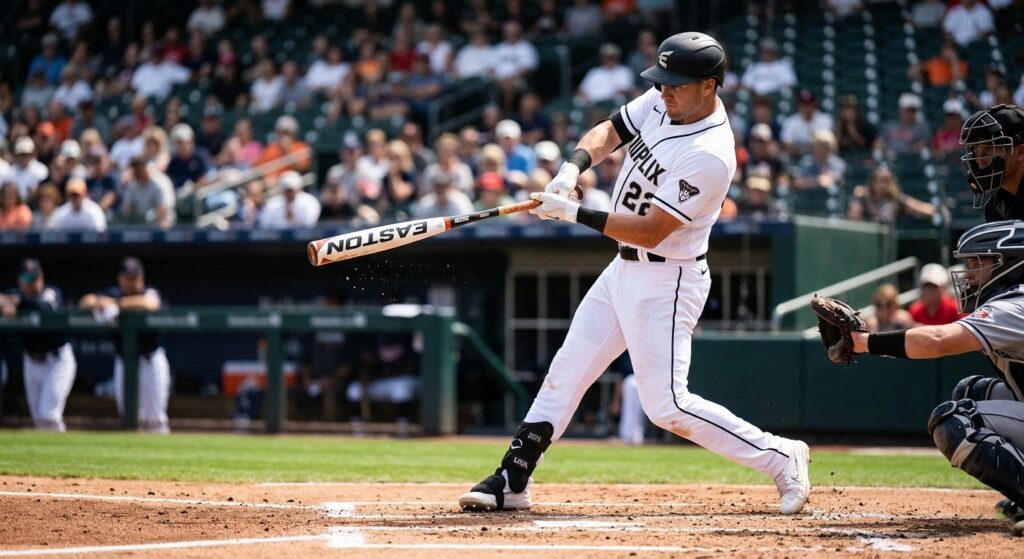 Best baseball bats 2026 Easton Hype Fire in action.