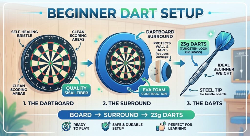 Best darts for beginners and home setup.