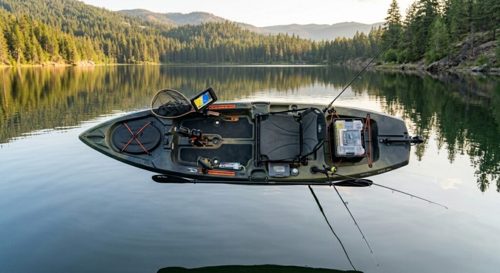 Best fish finder for kayak setup and gear management.