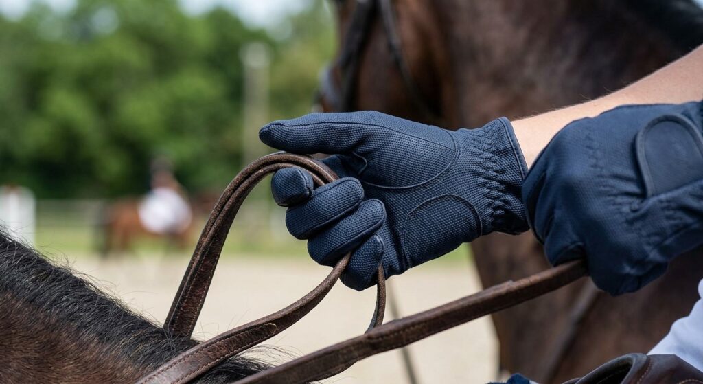 Best horse riding gloves for grip on leather reins.
