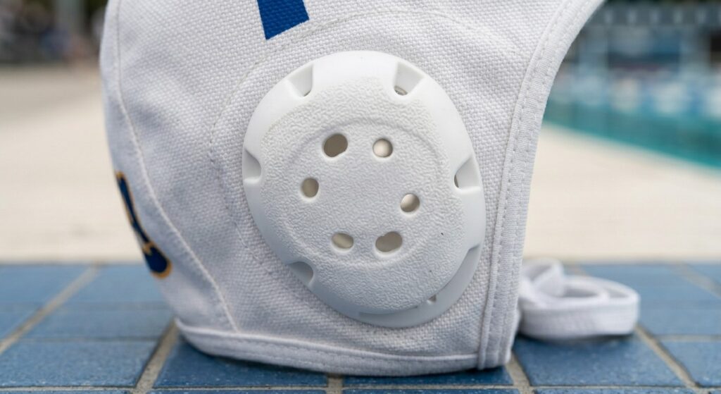 water polo cap ear protection feature