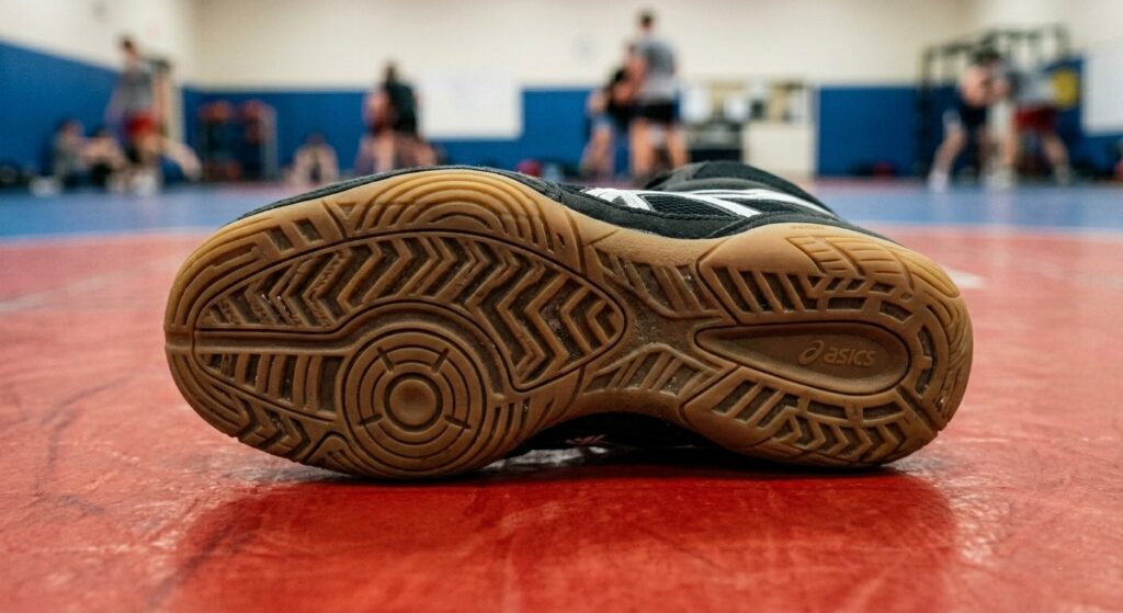 High-grip sole of the best wrestling shoe brand.