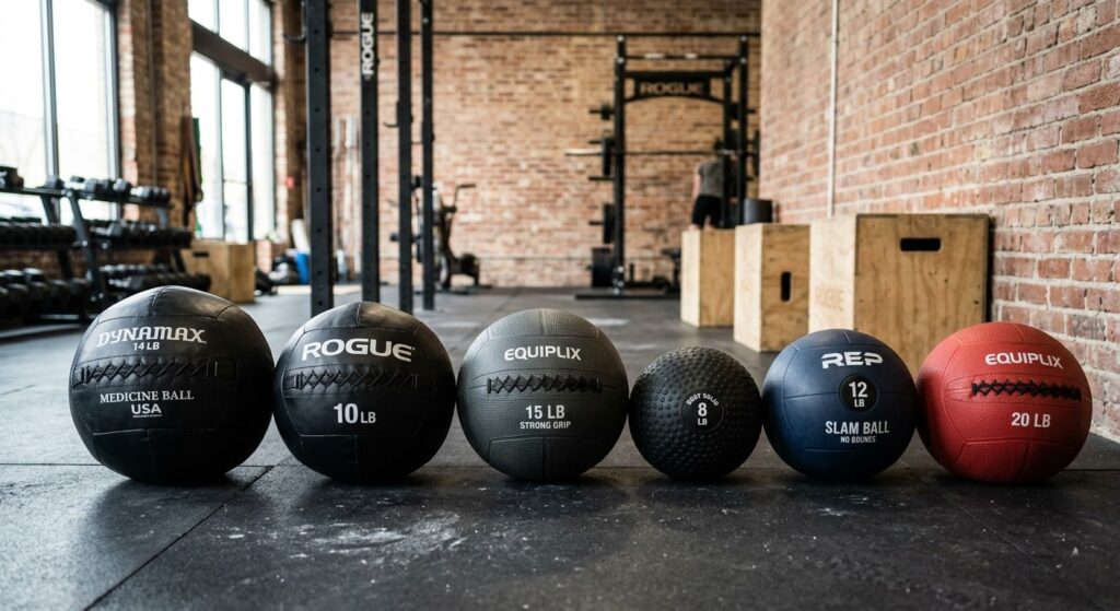 Comparison of the best medicine ball types for home gyms