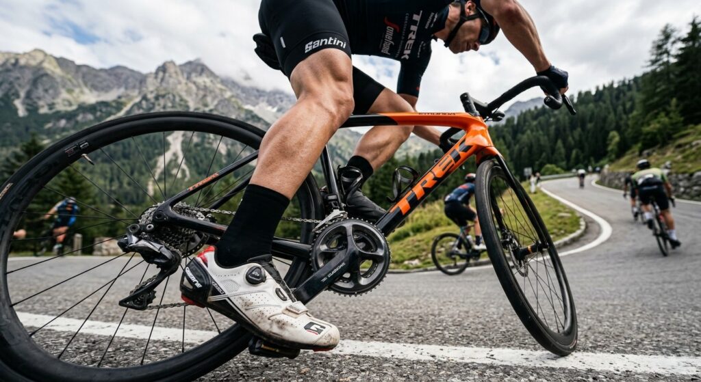 Lightweight road cycling shoes for climbing performance.